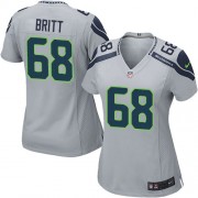 NFL Justin Britt Seattle Seahawks Women's Game Alternate Nike Jersey - Grey