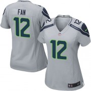 NFL 12th Fan Seattle Seahawks Women's Limited Alternate Nike Jersey - Grey