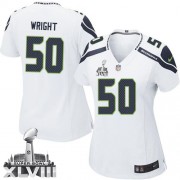 NFL K.J. Wright Seattle Seahawks Women's Elite Road Super Bowl XLVIII Nike Jersey - White