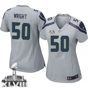 NFL K.J. Wright Seattle Seahawks Women's Game Alternate Super Bowl XLVIII Nike Jersey - Grey