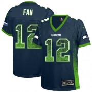 NFL 12th Fan Seattle Seahawks Women's Limited Drift Fashion Nike Jersey - Navy Blue