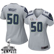 NFL K.J. Wright Seattle Seahawks Women's Limited Alternate Super Bowl XLVIII Nike Jersey - Grey