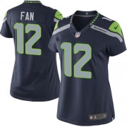 NFL 12th Fan Seattle Seahawks Women's Limited Team Color Home Nike Jersey - Navy Blue