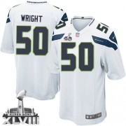 NFL K.J. Wright Seattle Seahawks Youth Elite Road Super Bowl XLVIII Nike Jersey - White