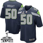 NFL K.J. Wright Seattle Seahawks Youth Limited Team Color Home Super Bowl XLVIII Nike Jersey - Navy Blue