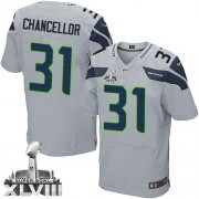 NFL Kam Chancellor Seattle Seahawks Elite Alternate Super Bowl XLVIII Nike Jersey - Grey