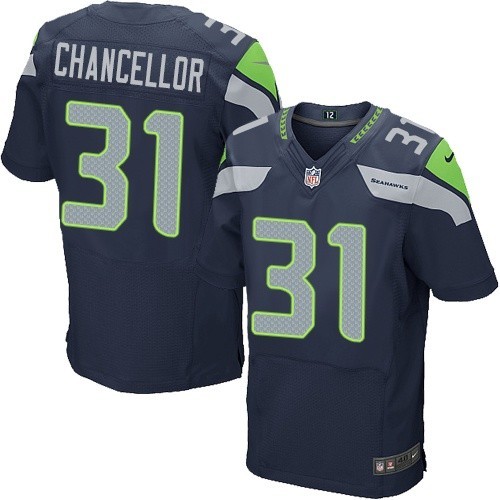 NFL Kam Chancellor Seattle Seahawks Elite Team Color Home Nike Jersey - Navy Blue NFL Kam Chancellor Seattle Seahawks Elite Team Color Home Nike Jersey - Navy Blue