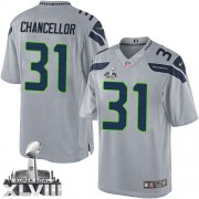 NFL Kam Chancellor Seattle Seahawks Limited Alternate Super Bowl XLVIII Nike Jersey - Grey