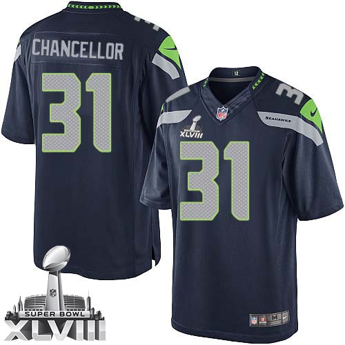 NFL Kam Chancellor Seattle Seahawks Limited Team Color Home Super