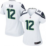 NFL 12th Fan Seattle Seahawks Women's Limited Road Nike Jersey - White