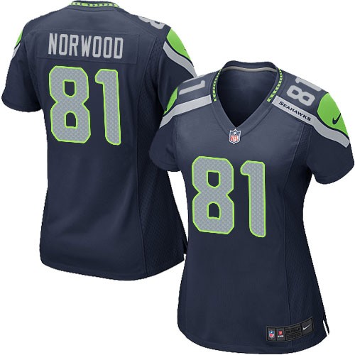NFL Kevin Norwood Seattle Seahawks Women's Game Team Color Home Nike Jersey - Navy Blue NFL Kevin Norwood Seattle Seahawks Women's Game Team Color Home Nike Jersey - Navy Blue