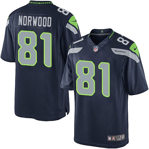 NFL Kevin Norwood Seattle Seahawks Youth Limited Team Color Home Nike Jersey - Navy Blue