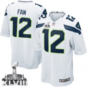 NFL 12th Fan Seattle Seahawks Youth Elite Road Super Bowl XLVIII Nike Jersey - White