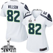 NFL Luke Willson Seattle Seahawks Women's Elite Road Super Bowl XLVIII Nike Jersey - White