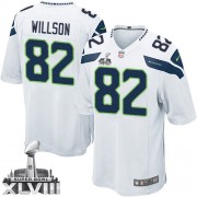 NFL Luke Willson Seattle Seahawks Youth Elite Road Super Bowl XLVIII Nike Jersey - White