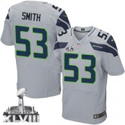 NFL Malcolm Smith Seattle Seahawks Elite Alternate Super Bowl XLVIII Nike Jersey - Grey