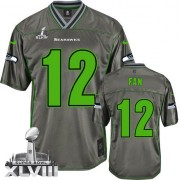 NFL 12th Fan Seattle Seahawks Youth Limited Vapor Super Bowl XLVIII Nike Jersey - Grey