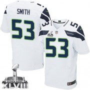 NFL Malcolm Smith Seattle Seahawks Elite Road Super Bowl XLVIII Nike Jersey - White