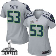 NFL Malcolm Smith Seattle Seahawks Women's Limited Alternate Super Bowl XLVIII Nike Jersey - Grey