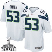 NFL Malcolm Smith Seattle Seahawks Youth Elite Road Super Bowl XLVIII Nike Jersey - White