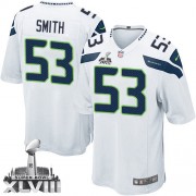 NFL Malcolm Smith Seattle Seahawks Youth Limited Road Super Bowl XLVIII Nike Jersey - White