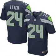 NFL Marshawn Lynch Seattle Seahawks Elite Team Color Home Nike Jersey - Navy Blue