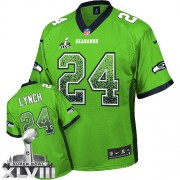 NFL Marshawn Lynch Seattle Seahawks Game Drift Fashion Super Bowl XLVIII Nike Jersey - Green
