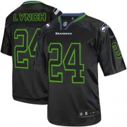 NFL Marshawn Lynch Seattle Seahawks Game Nike Jersey - Lights Out Black