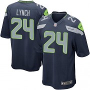 NFL Marshawn Lynch Seattle Seahawks Game Team Color Home Nike Jersey - Navy Blue