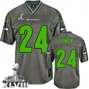NFL Marshawn Lynch Seattle Seahawks Limited Vapor Super Bowl XLVIII Nike Jersey - Grey