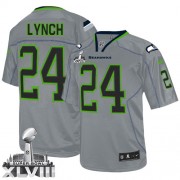 NFL Marshawn Lynch Seattle Seahawks Limited Super Bowl XLVIII Nike Jersey - Lights Out Grey