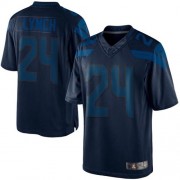 NFL Marshawn Lynch Seattle Seahawks Limited Drenched Nike Jersey - Navy Blue