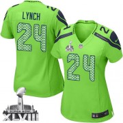 NFL Marshawn Lynch Seattle Seahawks Women's Elite Alternate Super Bowl XLVIII Nike Jersey - Green
