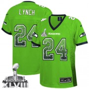 NFL Marshawn Lynch Seattle Seahawks Women's Elite Drift Fashion Super Bowl XLVIII Nike Jersey - Green