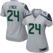NFL Marshawn Lynch Seattle Seahawks Women's Elite Alternate Nike Jersey - Grey