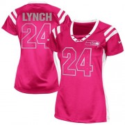 NFL Marshawn Lynch Seattle Seahawks Women's Elite Draft Him Shimmer Nike Jersey - Pink