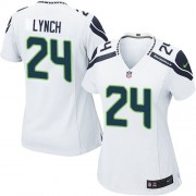 NFL Marshawn Lynch Seattle Seahawks Women's Elite Road Nike Jersey - White