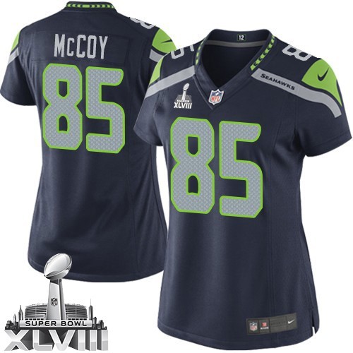 NFL Anthony McCoy Seattle Seahawks Women's Elite Team Color Home Super Bowl XLVIII Nike Jersey - Navy Blue NFL Anthony McCoy Seattle Seahawks Women's Elite Team Color Home Super Bowl XLVIII Nike Jersey - Navy Blue