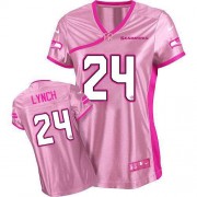 NFL Marshawn Lynch Seattle Seahawks Women's Game Be Luv'd Nike Jersey - Pink