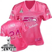 NFL Marshawn Lynch Seattle Seahawks Women's Game Fem Fan Super Bowl XLVIII Nike Jersey - Pink