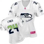 NFL Marshawn Lynch Seattle Seahawks Women's Game Fem Fan Nike Jersey - White