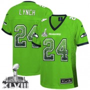 NFL Marshawn Lynch Seattle Seahawks Women's Limited Drift Fashion Super Bowl XLVIII Nike Jersey - Green