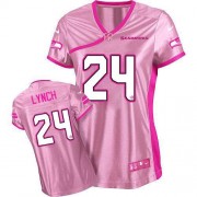 NFL Marshawn Lynch Seattle Seahawks Women's Limited Be Luv'd Nike Jersey - Pink