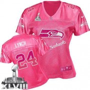 NFL Marshawn Lynch Seattle Seahawks Women's Limited Fem Fan Super Bowl XLVIII Nike Jersey - Pink