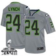 NFL Marshawn Lynch Seattle Seahawks Youth Game Super Bowl XLVIII Nike Jersey - Lights Out Grey