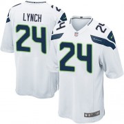 NFL Marshawn Lynch Seattle Seahawks Youth Game Road Nike Jersey - White