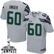 NFL Max Unger Seattle Seahawks Elite Alternate Super Bowl XLVIII Nike Jersey - Grey