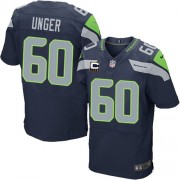 NFL Max Unger Seattle Seahawks Elite Team Color Home C Patch Nike Jersey - Navy Blue