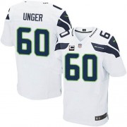 NFL Max Unger Seattle Seahawks Elite Road C Patch Nike Jersey - White