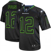 NFL 12th Fan Seattle Seahawks Elite Nike Jersey - Lights Out Black